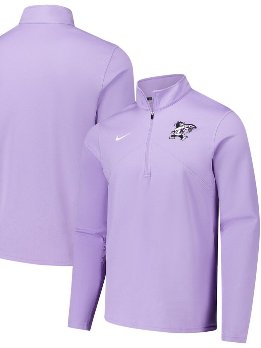 Nike Lavender Kansas State Wildcats Long Sleeve Quarter-Zip Top Size Medium